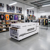AUDLEY Machine de séchage et de poudrage DTF 60 cm à haute capacité de production, avec polymérisation thermique automatique, pour imprimante T-shirt 4 têtes