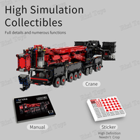 Ubricks E1001 MOC City LTM11200 Kit de Modélisme Engin de Chantier Grue Mobile RC Géante en Briques à Assembler pour Adultes, Ensemble de Blocs de Construction 42146