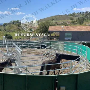 Orbe Alker chubasquero orses ealth Trong achine Horse para hacer ejercicio con valla y techo