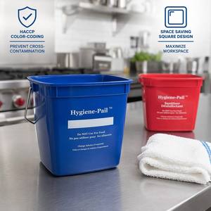 Multicolor <b>Mini</b> Commercial 2L Eco-Friendly PP Plastic Pail Stainless Steel Handle Detergent Sanitizing Bucket 2 <b>Scales</b> Custom - Product Image 1