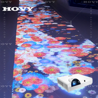 Projecteur interactif holographique immersif HOVY pour restaurant, avec mise au point automatique 3D intégrée, design portable, LCD