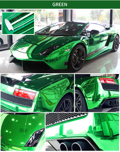 Enveloppe de voiture miroir haute brillance auto-adhésif PVC vinyle extensible couvrant le corps autocollant décoratif changé <span class=keywords><strong>Film</strong></span> de couleur rouge - Product Image 5