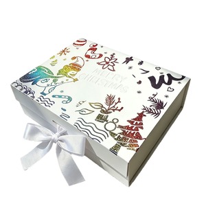 Dropshipping Shopify Foldable Christmas Gift Box Set With <b>Tissue</b> <b>Paper</b> Tag Lights For Scarf Glove Holiday Packaging - Product Image 1