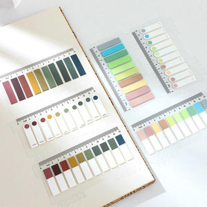 Marcadores de página Pestañas de índice adhesivas Bloc de notas para mascotas Banderas de notas de publicación personalizadas Nota de flecha grabable Estilo Ins Etiqueta de nota de estudiante de color - Product Image 3