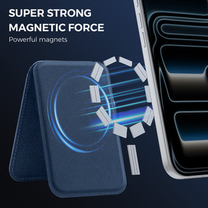 Nouveau porte-cartes magnétique pour <span class=keywords><strong>téléphone</strong></span>, portefeuille en tissu technique avec support réglable pour iPhone <span class=keywords><strong>Samsung</strong></span> Google Pixel, emballage avec logo personnalisé - Product Image 5
