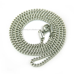 Hip Hop Men's Stainless Steel Fine Vacuum Plated <b>Cuban</b> <b>Chain</b> Necklace Neck <b>Chain</b> Collarbone <b>Chain</b> Tanjing - Product Image 2