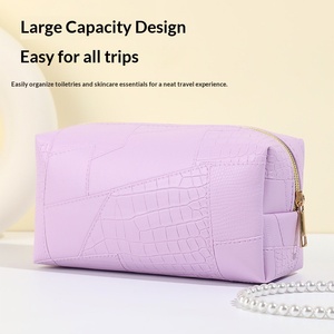 Nouvelle trousse de toilette en PU à motif crocodile, tendance, pour sac, grande capacité, imperméable, pratique, portable, voyage - Product Image 5