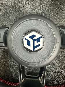 Para Volkswagen VW Polo MK <span class=keywords><strong>Golf</strong></span> 5 6 7 7,5 6R R Passat CC Gti Gte <span class=keywords><strong>volante</strong></span> de fondo plano de cuero completo - Product Image 4