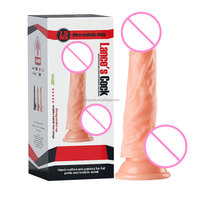 Dildo réaliste en PVC de 7,5 pouces avec ventouse manuelle pour massage vaginal féminin, produit pour adultes en gros