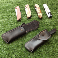 Couteau pliant extérieur outil poche Portable en cuir PU couteau ceinture boucle étui pochette sac Camping chasse étui de coupe