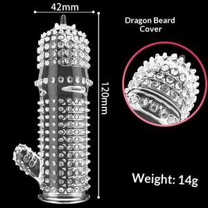 स्मिनी मोटी मोटी और बोल्ड लिंग कवर के साथ पारदर्शी क्रिस्टल मिलेस पुरुष सेक्स टूल 0.03 किलो - Product Image 6