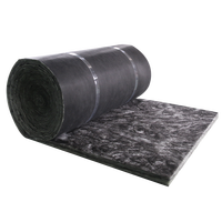 Laine de verre ignifuge ASTM E84 pour systèmes CVC, isolation de conduits, densité 32 kg/m³, épaisseur 30 mm, avec voile de verre noir, pour le marché israélien