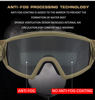 Lunettes de soleil tactiques de style militaire, lunettes de protection anti-buée et anti-rayures OEM, conformes à la norme EN166, en polycarbonate, tendance, lunettes de sport