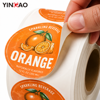 Étiquette autocollante en vinyle personnalisée avec logo, résistante à la chaleur, à l'huile et à l'eau, pour bouteilles, emballages de jus et de boissons, adhésive, anti-UV