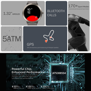 GPS 스마트 워치 ETB76 나침반 고도 1.32인치 아몰레드 스크린 5ATM 방수 남성 스포츠 피트니스 스마트워치 500mAh 배터리 GPS 탑재 - Product Image 5