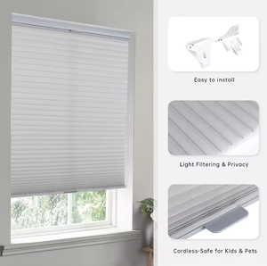 SAMADHI Custom Cordless Motorized <b>Blackout</b> Vertical Double Cell Holding Honeycomb Blinds <b>Curtain</b> - Product Image 5
