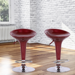 Tabourets de bar modernes et réglables, robustes, pour usage commercial et villas, pivotants à 360 degrés, construction en plastique durable, base en métal - Product Image 3