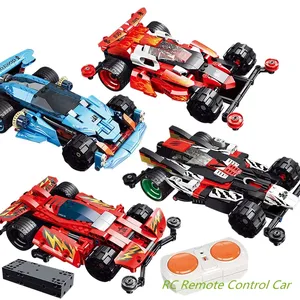 LE 50019 High-tech Super Racing Car Model Toy DIY Assembly Kids High Speed Remote Control Car Building Blocks Bricks