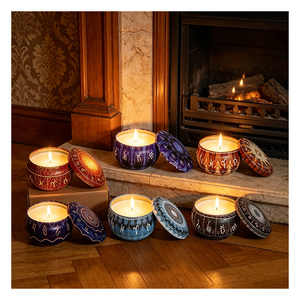 Recipiente para Velas con Tapa Metálica en Forma de Domo, Caja de Regalo de Lujo, Fragancia de Soya Natural, Recuerdo de Boda, Selección para Exhibición en Boutique - Product Image 3