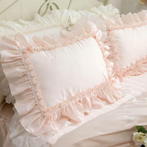 Großhandel zarte Stickerei 8 Stück rosa Braut Hochzeit Bettwäsche Set Luxus für große Feier - Product Image 5