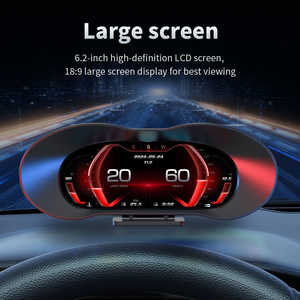 Affichage tête haute OBDII+GPS HUD P5, compteur <span class=keywords><strong>de</strong></span> vitesse numérique pour voiture, température <span class=keywords><strong>de</strong></span> l'eau, consommation <span class=keywords><strong>de</strong></span> carburant, inclinomètre, alarme d'inclinaison - Product Image 4