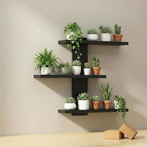 <b>Wall</b> <b>Mounted</b> <b>Shelf</b> Rectangle Storage Rack For Plants Ornaments Display Indoor Use - Product Image 2