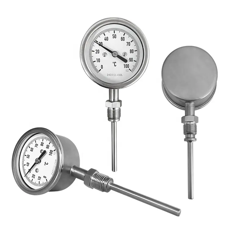 Auspuffgas-Temperaturmessgerät für Wasser Öl Industrie-Bimetallthermometer