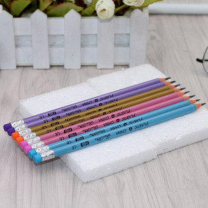 Crayons à mine graphite HB standard pour enfants, promotionnels, ronds et hexagonaux, avec gomme, personnalisables avec logo, en gros, à prix abordable - Product Image 2