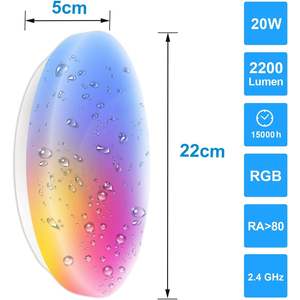 Plafoniera LED Antela Modello LCW511 20W 2200Lm con Controllo WiFi, Stile Moderno, Montaggio a Superficie, Eco-Friendly, Intelligente e Modificabile per Smart Home - Product Image 6