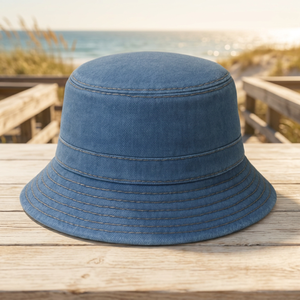 Chapeau Bob en Denim Signature Broderie Personnalisée de Haute Qualité Thaïlande - Product Image 2