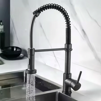 Robinet de cuisine en acier inoxydable 304 à montage sur plan, avec douchette extractible rotative à 360 degrés et cartouche céramique, design moderne, vente chaude