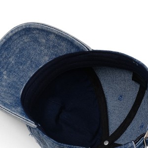 Gorra de béisbol de mezclilla desgastada con bordado 'Crohn Tab' estilo europeo-americano, 100% algodón, lavada, suave, retro, para hombre, ajustable, talla 4 - Product Image 4