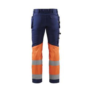 BLAKLADER - 155818118953C50 Pantalon haute visibilité avec stretch Bleu marine/Orange-EAN 7330509653524 HI-VIS WORKWEAR - Product Image 2
