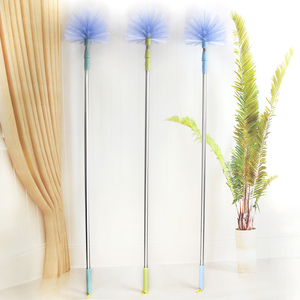 Balai à poussière télescopique pour toiles d'araignées, balai pour plafond avec manche en acier de 100 pieds, balai à poussière - Product Image 2