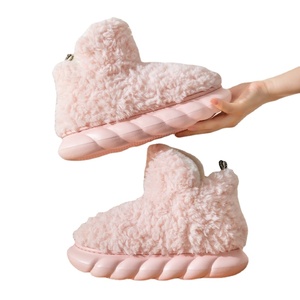 Winter High <strong>Boots</strong> Cloud Cotton Warmth <strong>slippers</strong> Men and Women Indoor and Outdoor Colorful Non-slip Soft Bottom PVC <strong>Sole</strong> Shoes - Product Image 1