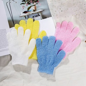 Gants de bain en loofah pour le corps et le visage, exfoliants, éliminateurs de peaux mortes, pour un nettoyage en profondeur et un massage spa sous la douche - Product Image 4