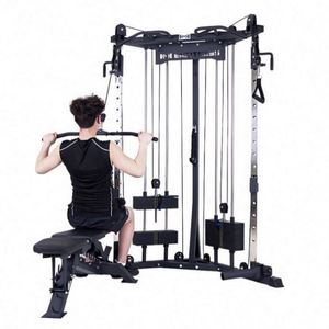 Máquina de Gimnasio Multifuncional con Cable, Rack de Sentadillas, Máquina Smith con Banco, Construcción de Acero para el Hogar, Duradera y Portátil - Product Image 2