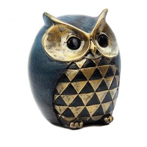 Statue en céramique hibou Art Déco Leekung, décoration d'intérieur, figurines pour chambre à coucher, <span class=keywords><strong>salon</strong></span>, bureau, support TV, sculpture animale, cadeau pour les oiseaux - Product Image 5
