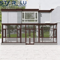 Véranda en alliage d'aluminium durable avec structure résistante à la corrosion et profilés multi-chambres pour une utilisation extérieure longue durée