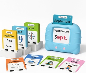 แฟลชการ์ดภาษาอังกฤษ-สเปนพร้อมคำศัพท์ทั่วไป 240 คำ ของเล่นสำหรับเด็กออทิสติก ของขวัญเพื่อนคู่ใจสำหรับเด็กก่อนวัยเรียน - Product Image 2