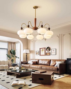 French Retro Living Room Pendant Light 2024 New High-end Persimmon Bedroom Hall Light American Vintage Restaurant Light - Product Image 2