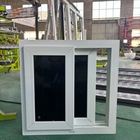 Fenêtre coulissante horizontale moderne en PVC-U avec profil multi-chambres pour appartement, chambre, hôtel, écoénergétique, certifiée CE