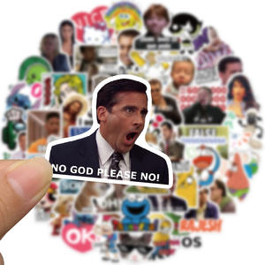 50 Pezzi Adesivi Decorativi con Emoticon <span class=keywords><strong>Divertenti</strong></span> di Famosi Cartoni Animati TV per Laptop e Telefono, Adesivi con Citazioni <span class=keywords><strong>Divertenti</strong></span> - Product Image 4