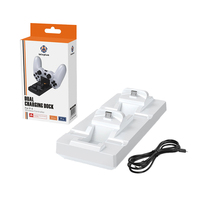 Bon marché 2 en 1 ABS Mini chargeur Dock Hub pour manette de jeu P4 Station de charge double sans fil pour manette de jeu P4 Accessoires de jeu