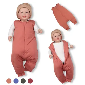 Bamboo Cotton Baby Sleep Sacks With Feet Sleeves Soft Toddler Sleeping Bag For Kids Comfortable Light Weighted 1 Tog
