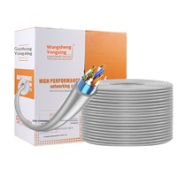 Câble réseau Cat5e blindé simple en cuivre sans oxygène, paire torsadée 8 conducteurs, 305m pour la surveillance de sécurité POE Cat6