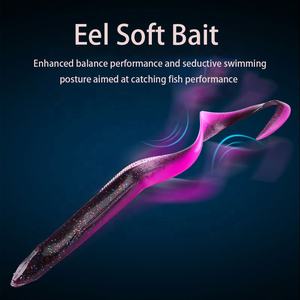 EEL Señuelos blandos 20cm 15cm Señuelos artificiales Pesca Gusano Silicona Bass Pike Minnow Swimbait Jigging Cebos de plástico - Product Image 2