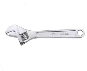 ZHUORUI Factory direct sales in stock professional nickel plating with size adjustable wrench spanner 8"