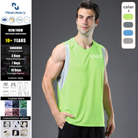 Débardeur de course personnalisé pour homme avec logo imprimé, en polyester respirant, séchage rapide, transfert thermique, pour entraînement, vente en gros