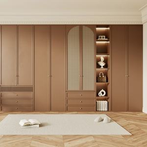 Modern Luxury Simple Design Wooden <b>Wardrobe</b> Closets for Home Apartment or Hotel for Clothes Storage in Bedroom Furniture Set - Product Image 2